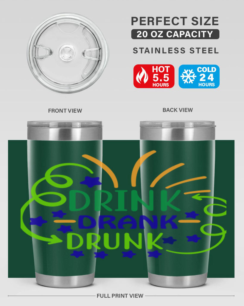 drink drank drunk 23#- mardi gras- Tumbler