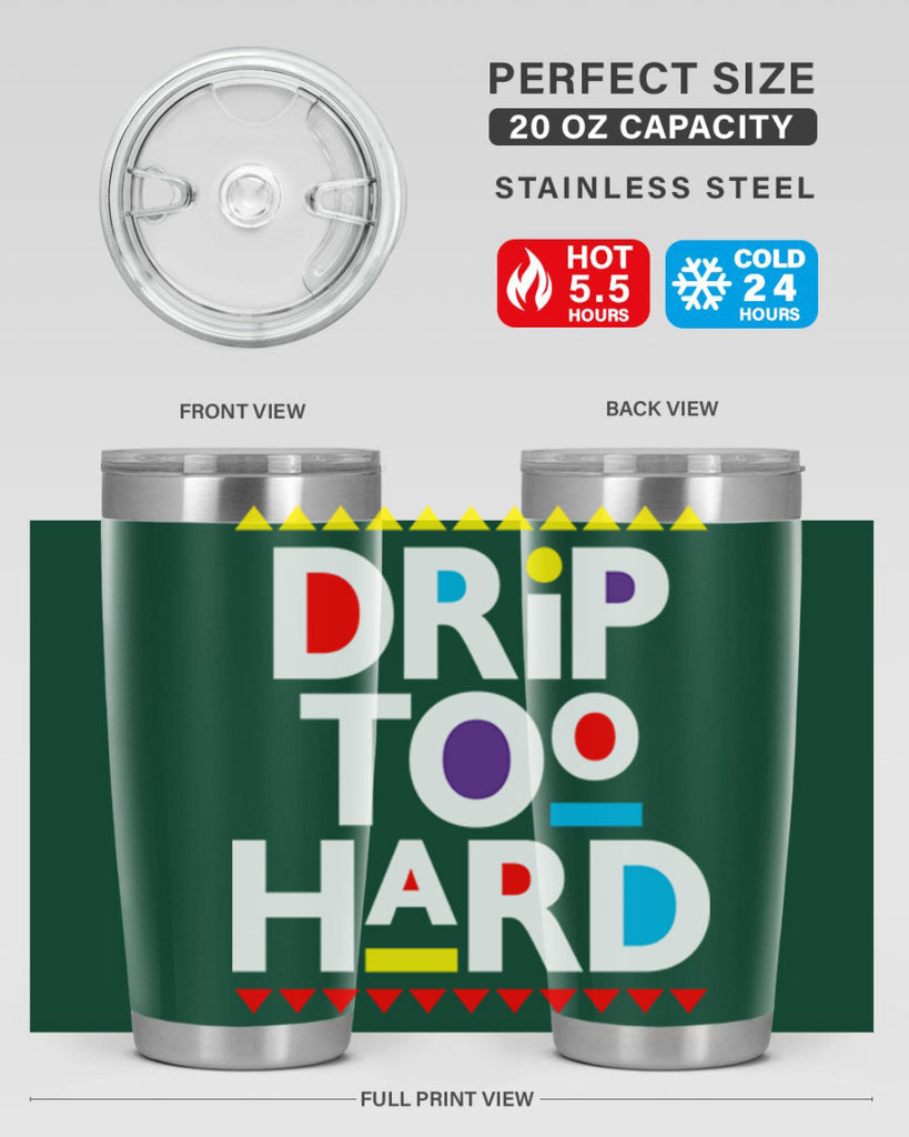 drip too hard 163#- black words phrases- Cotton Tank
