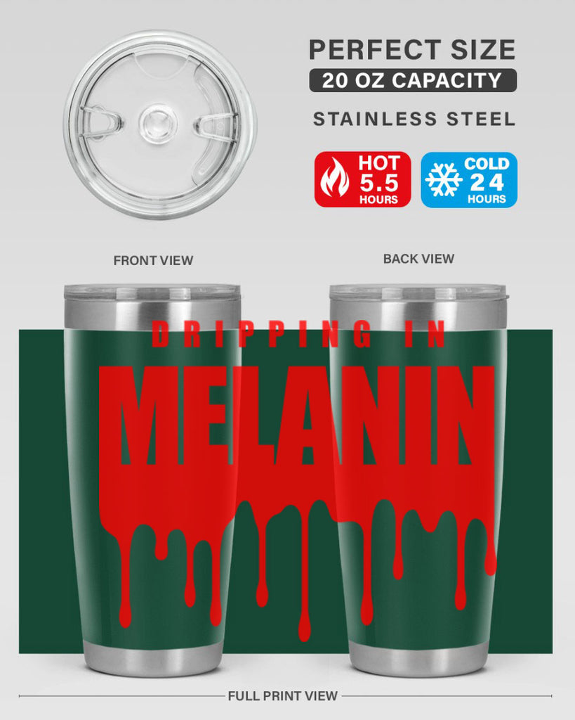 dripping in melanin 161#- black words phrases- Cotton Tank