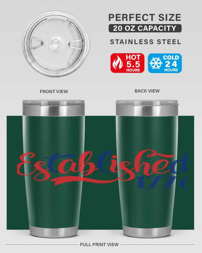 established Style 46#- Fourt Of July- Tumbler