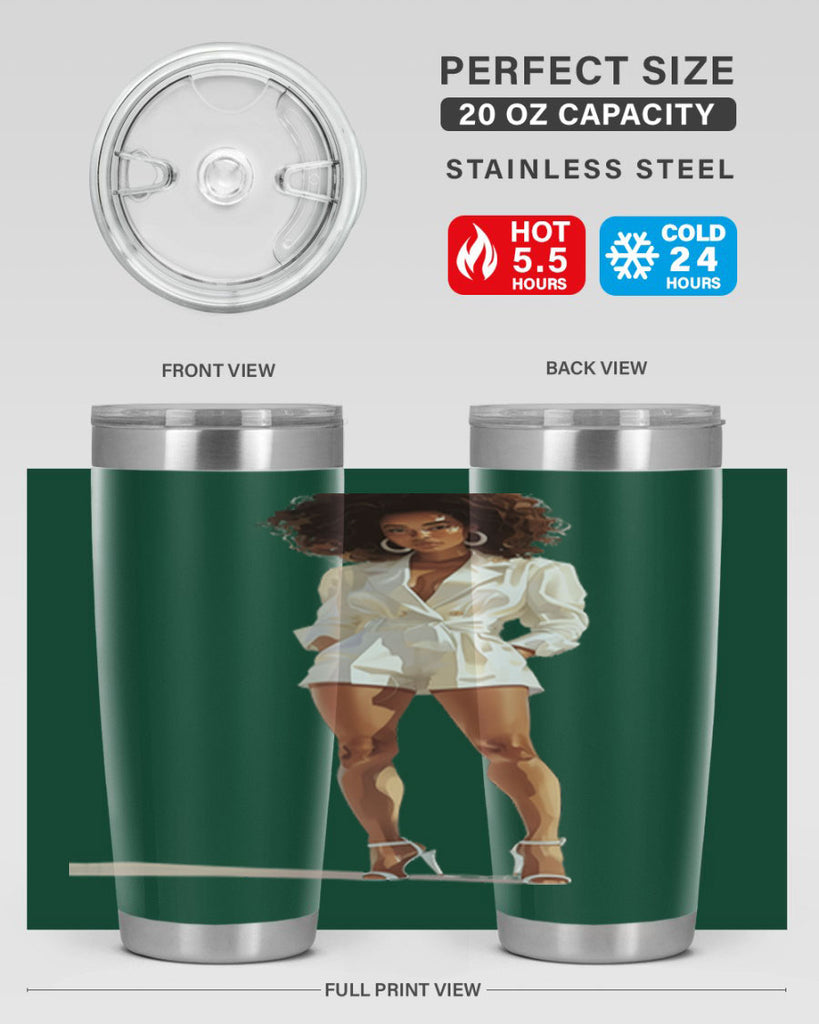 fashion girl in white 74#- fashion- Cotton Tank