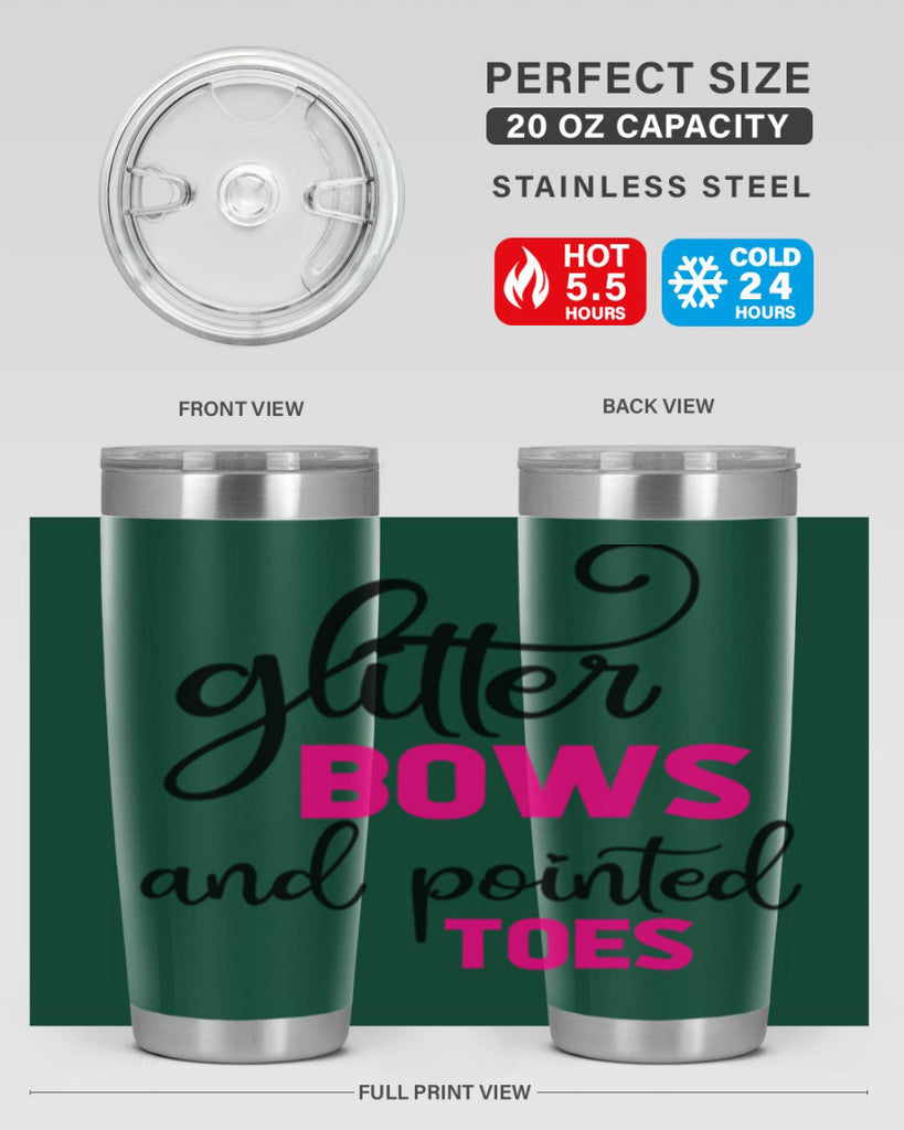 glitter bows and pointed toes 41#- ballet- Tumbler