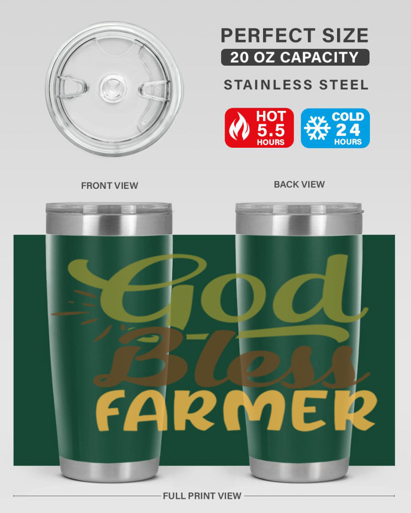 god bless farmer 10#- farming and gardening- Tumbler