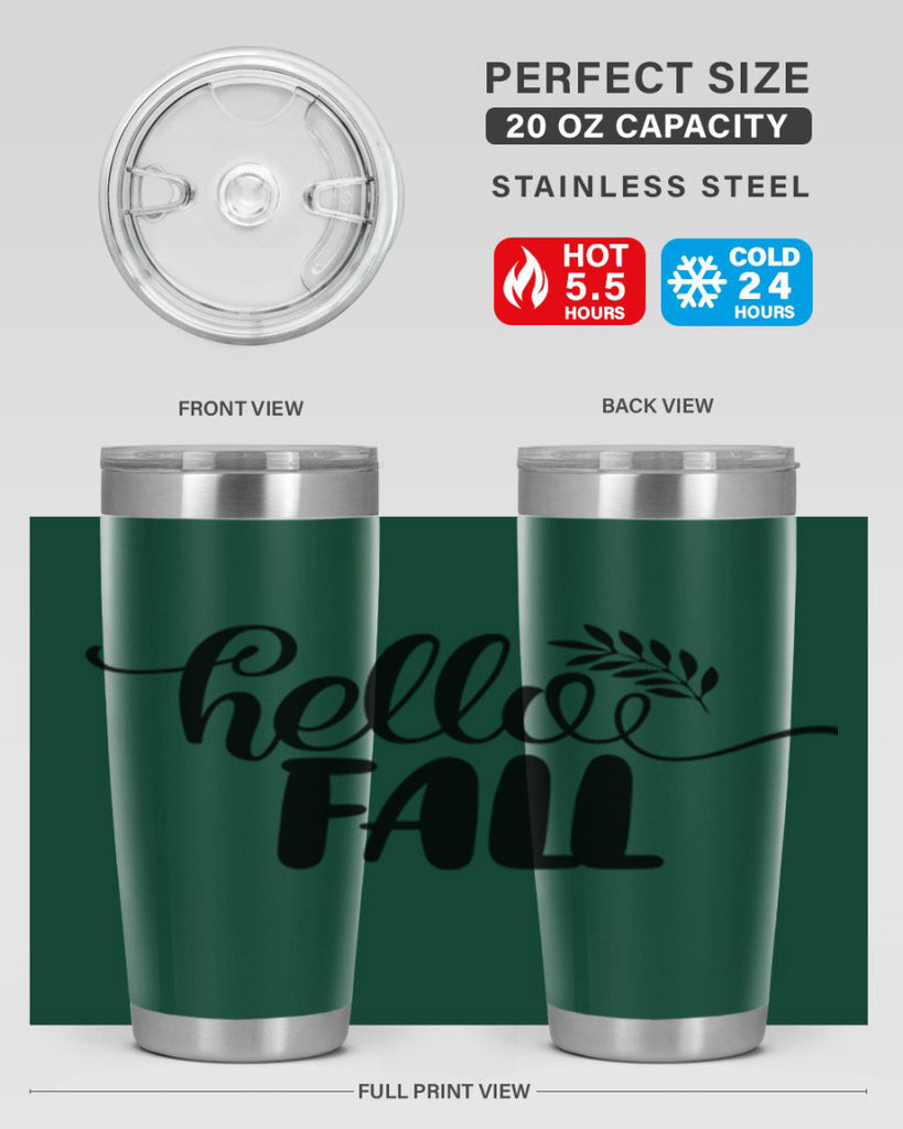 hello fall 54#- thanksgiving- Tumbler