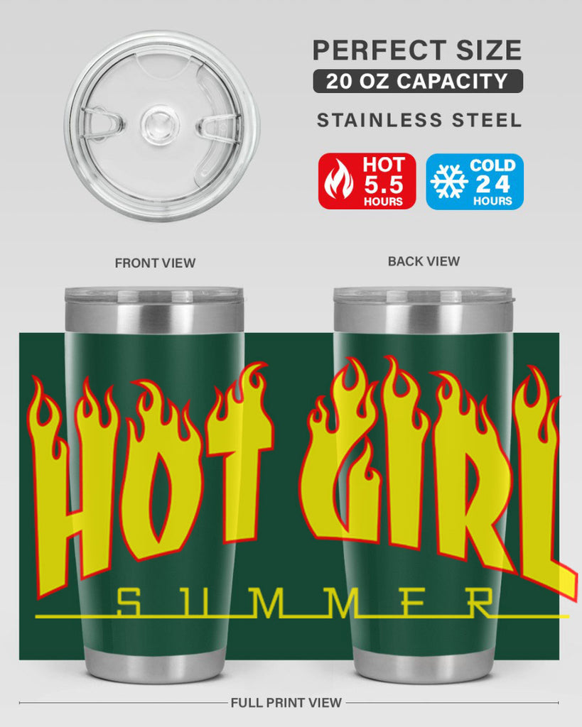 hot girl  summer fire 123#- black words phrases- Cotton Tank