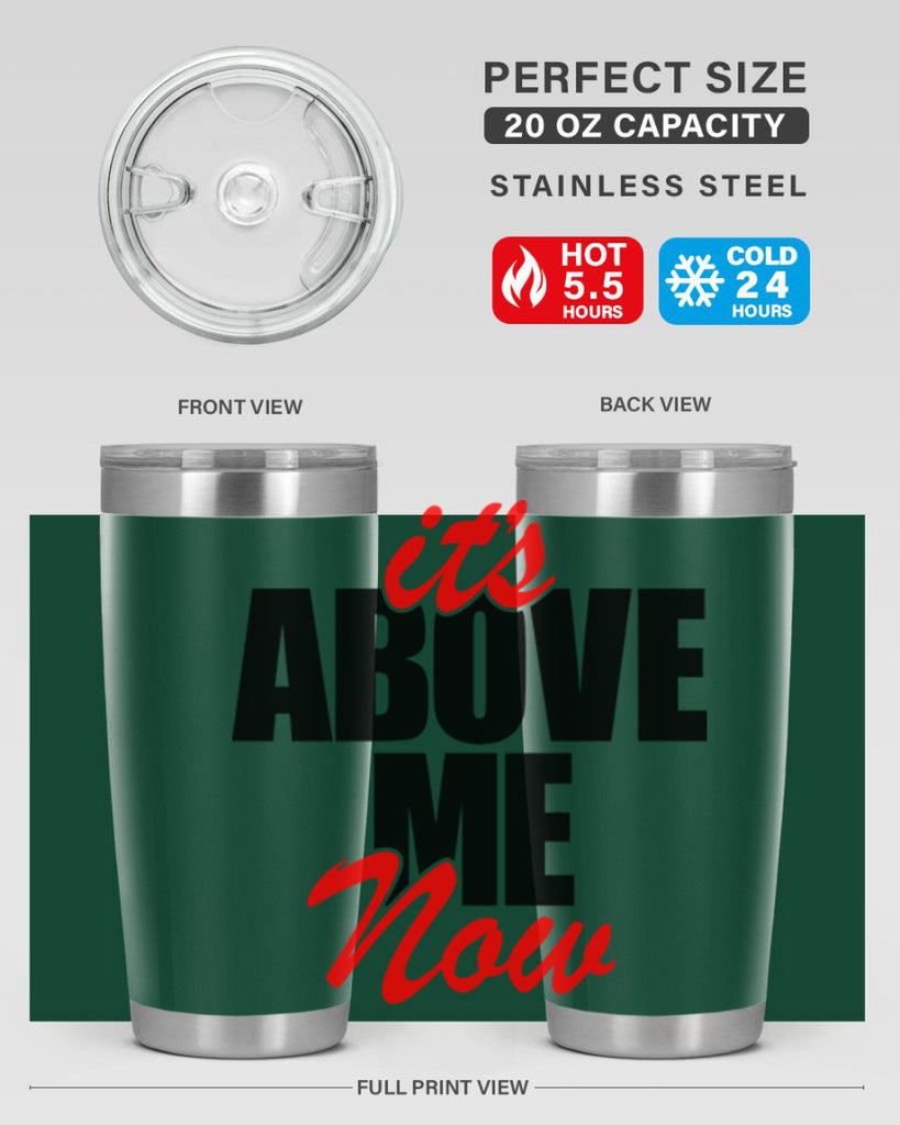 its above me now 106#- black words phrases- Cotton Tank