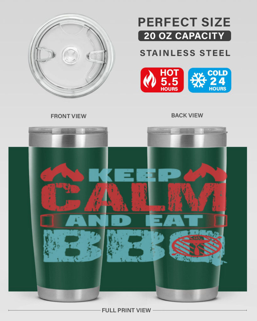 keep calm and eat bbq 30#- bbq- Tumbler