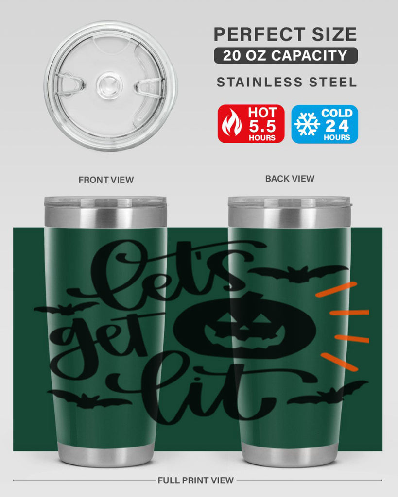 lets get lit 48#- halloween- Tumbler