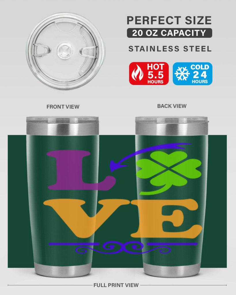 love 18#- mardi gras- Tumbler