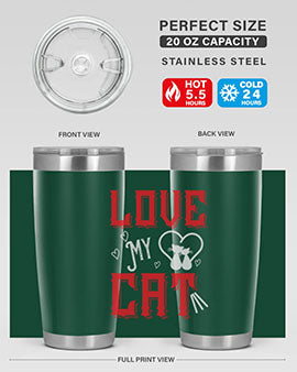love my cat Style 67#- cat- Tumbler