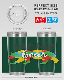 mama bear Style 32#- autism- Tumbler