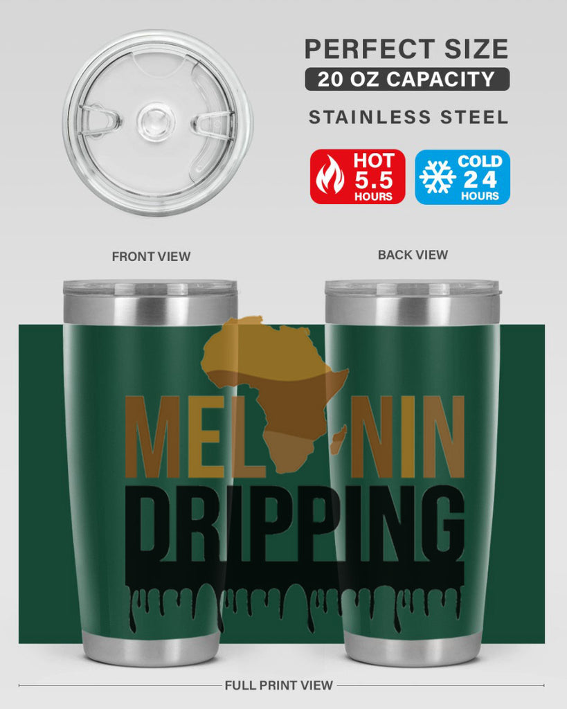 melanin dripping 182#- black words phrases- Cotton Tank