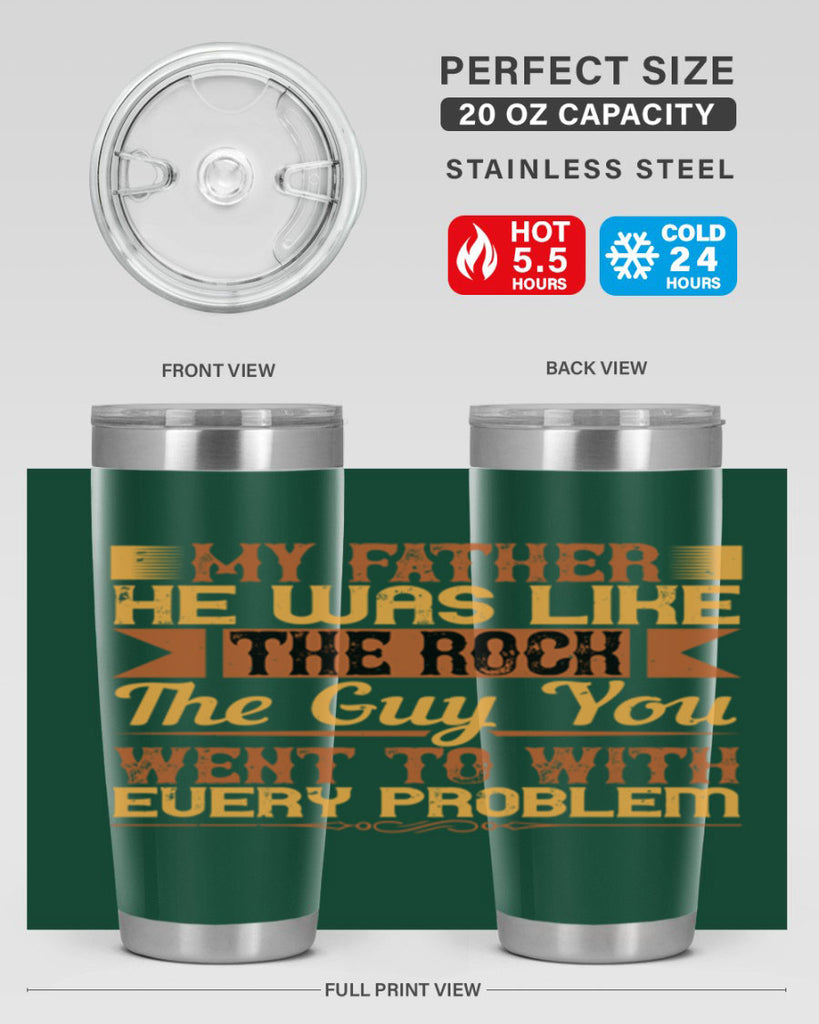 my father he was like the rock the guy you went to with every problem 38#- Parents Day- Tumbler