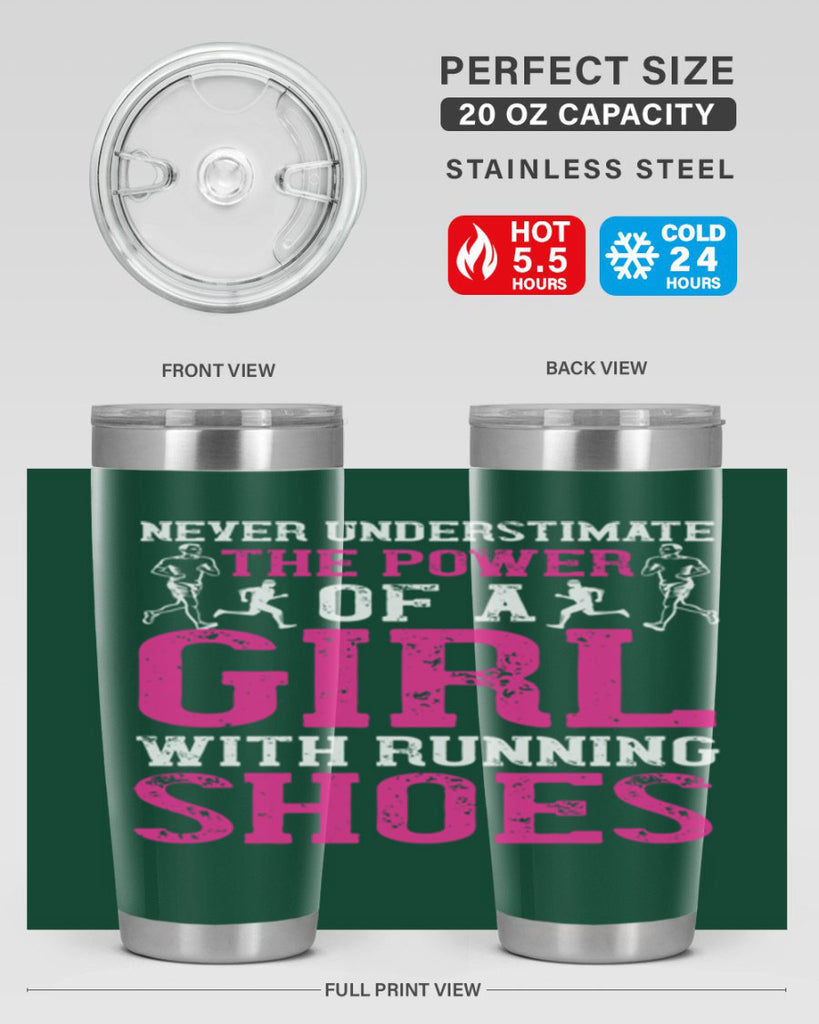 never understimate the power of a girl with running shoes 29#- running- Tumbler
