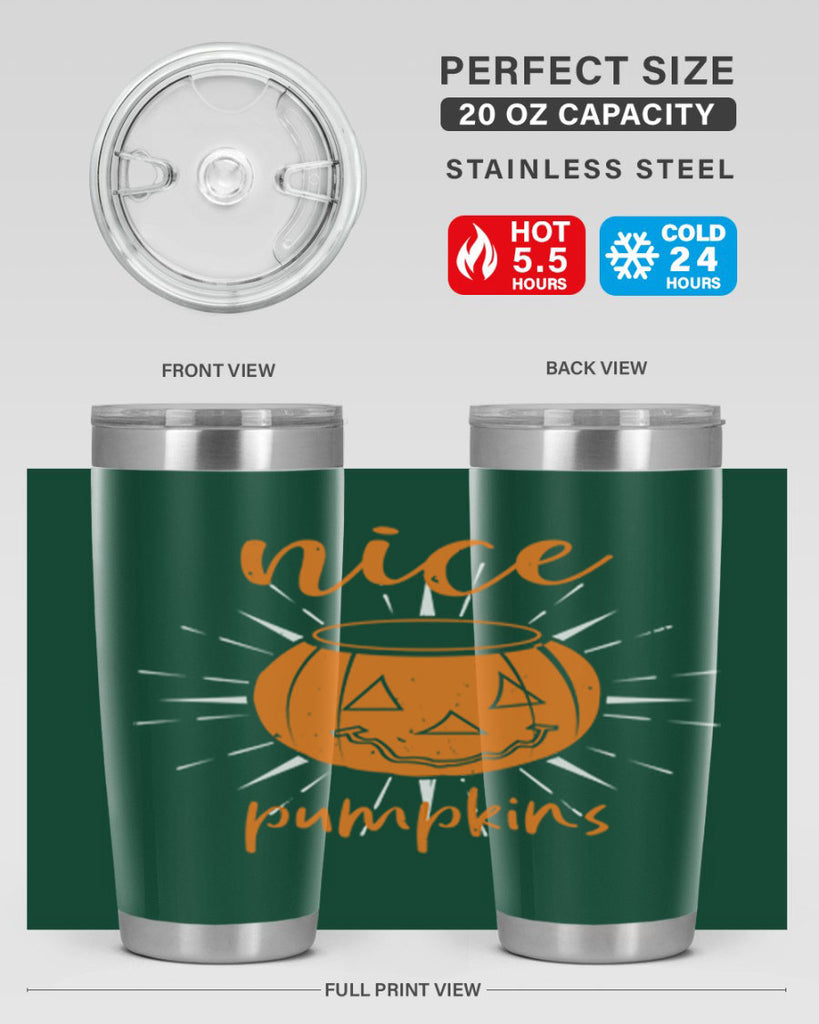 nice pumpkins 138#- halloween- Tumbler