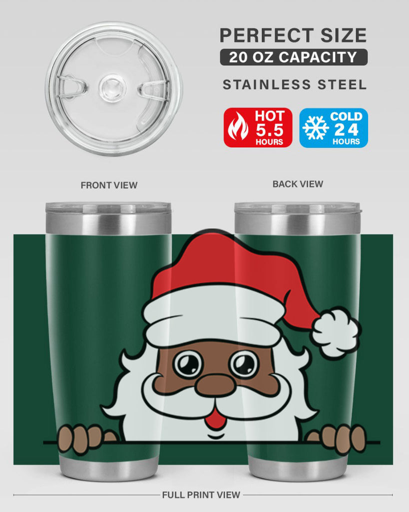 peekaboo black santa 19#- black men - boys- tumbler