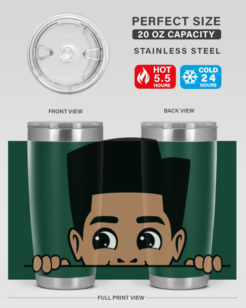 peekaboo boy 18#- black men - boys- tumbler