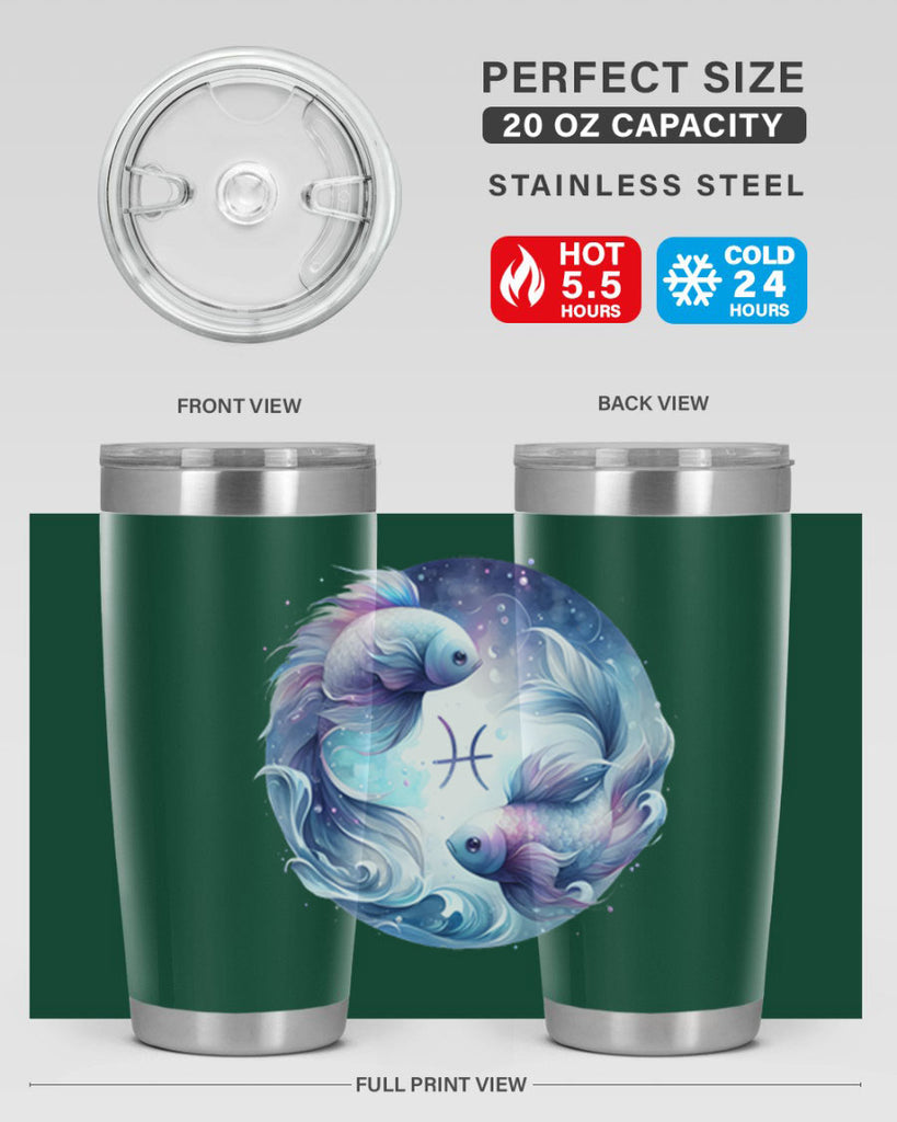 pisces 349#- zodiac- Tumbler