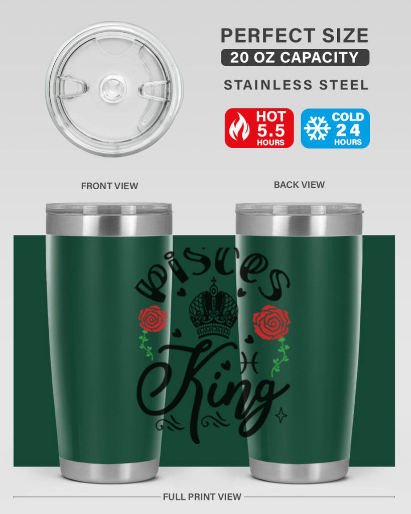 pisces king 375#- zodiac- Tumbler