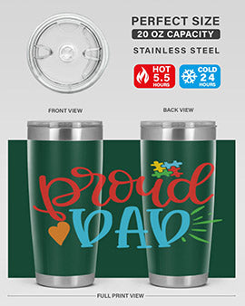 proud dad Style 36#- autism- Tumbler