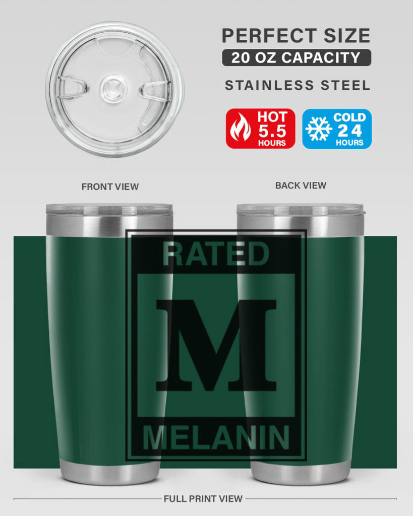 ratedm melanin 44#- black words phrases- Cotton Tank