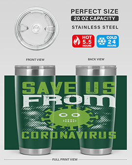 save us from coronavirus Style 25#- corona virus- Tumbler