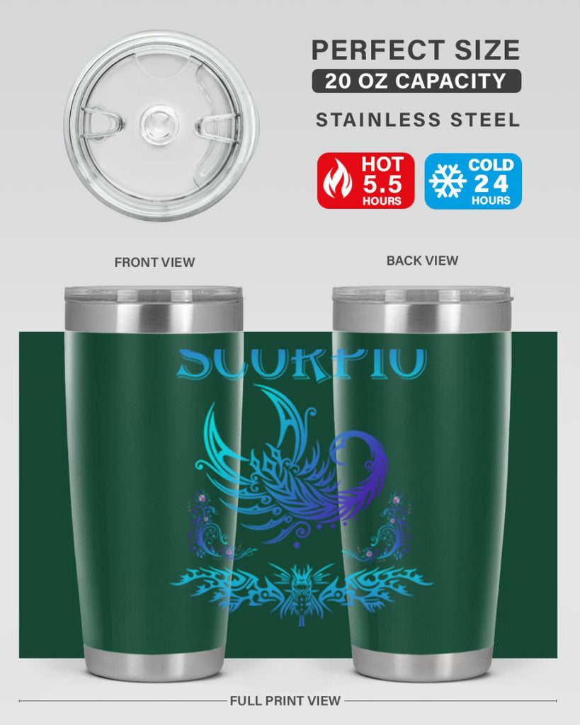 scorpio 449#- zodiac- Tumbler