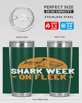 shark week on fleek Style 42#- shark  fish- Tumbler