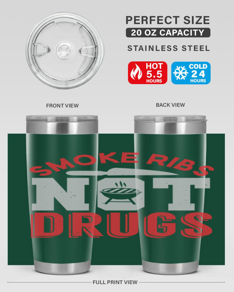 smok ribs not drugs 13#- bbq- Tumbler