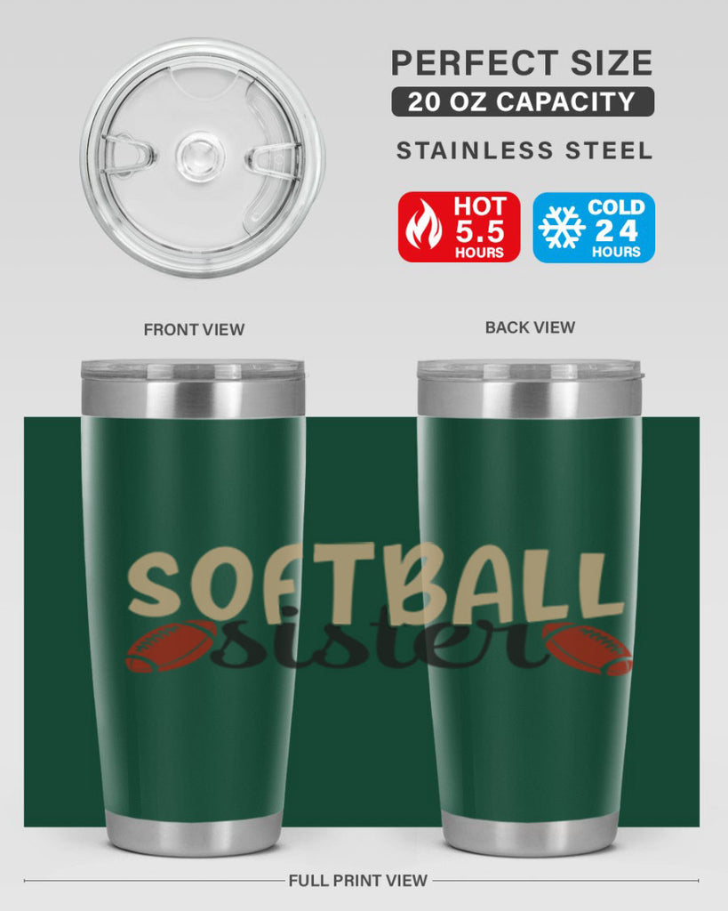 softball sister 2272#- softball- Tumbler