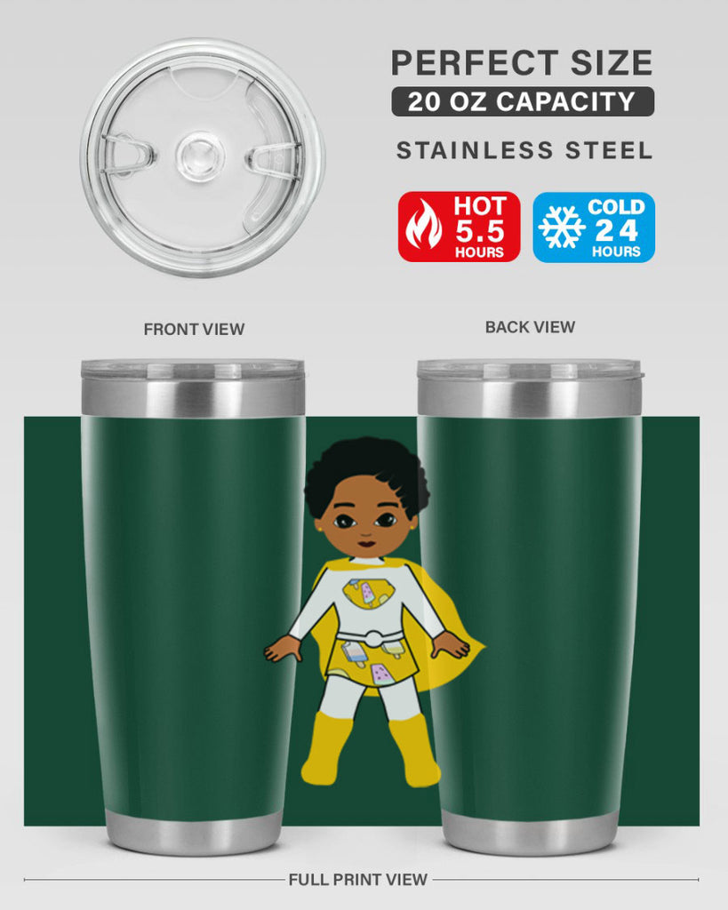 super kid 10#- black men - boys- tumbler