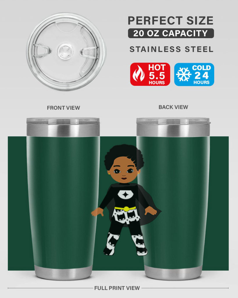 super kid 11#- black men - boys- tumbler
