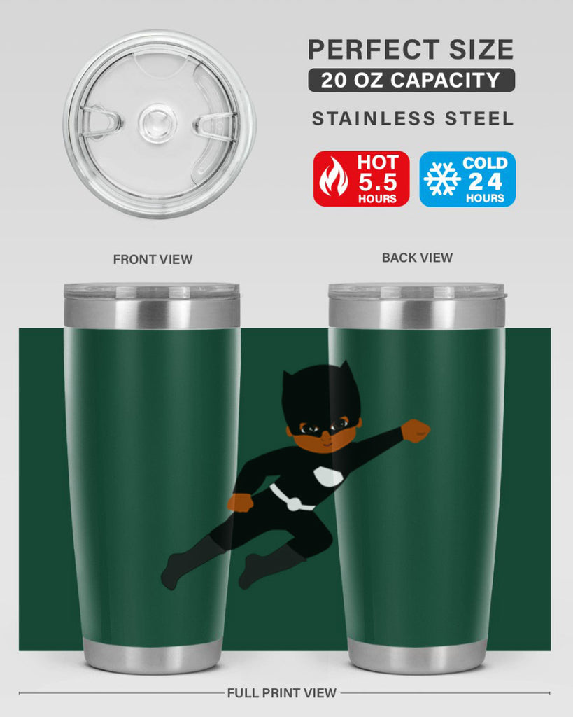 super kid 12#- black men - boys- tumbler