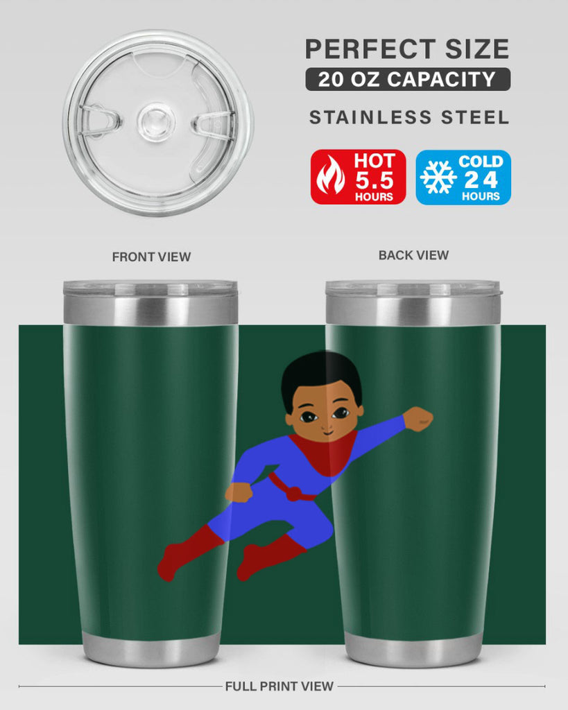 super kid 14#- black men - boys- tumbler