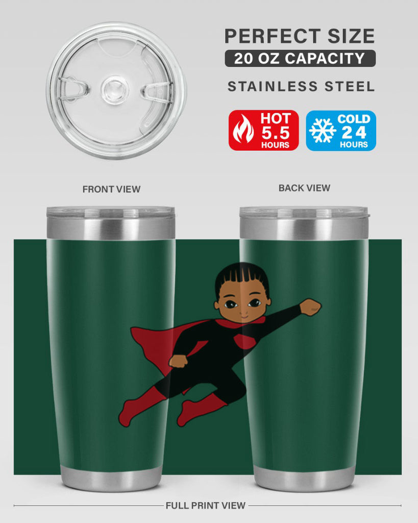 super kid 16#- black men - boys- tumbler