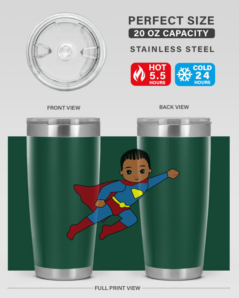 super kid 1#- black men - boys- tumbler