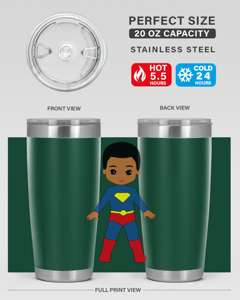 super kid 2#- black men - boys- tumbler