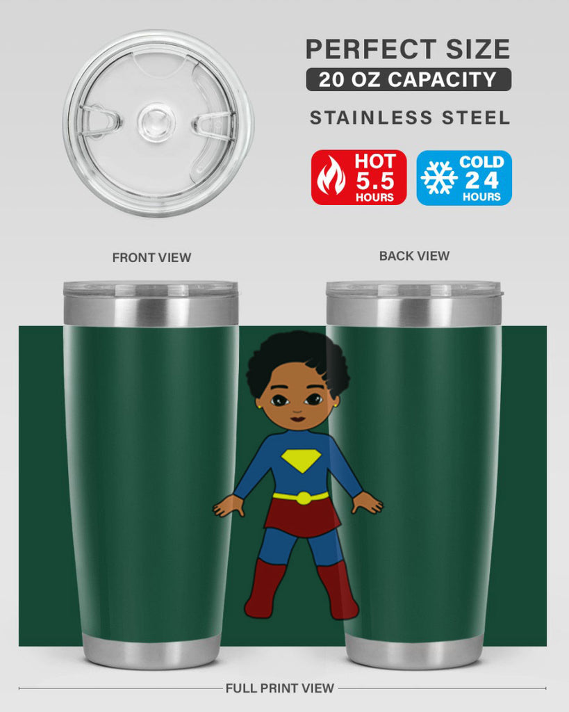 super kid 3#- black men - boys- tumbler