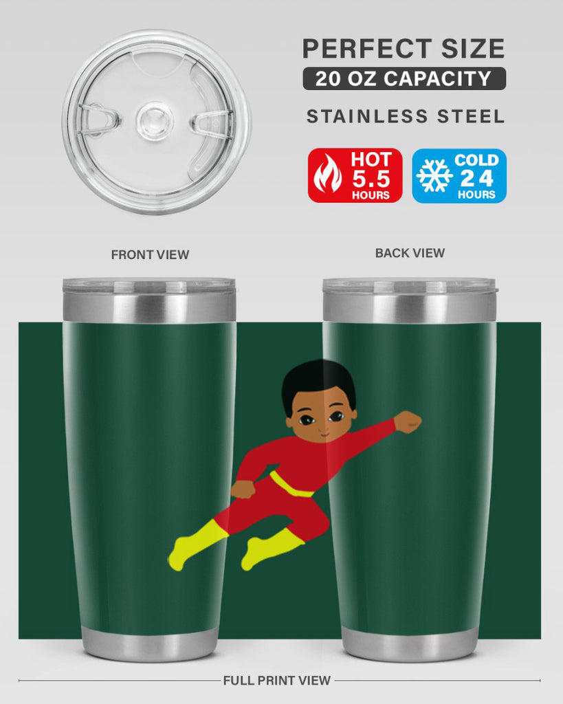 super kid 4#- black men - boys- tumbler