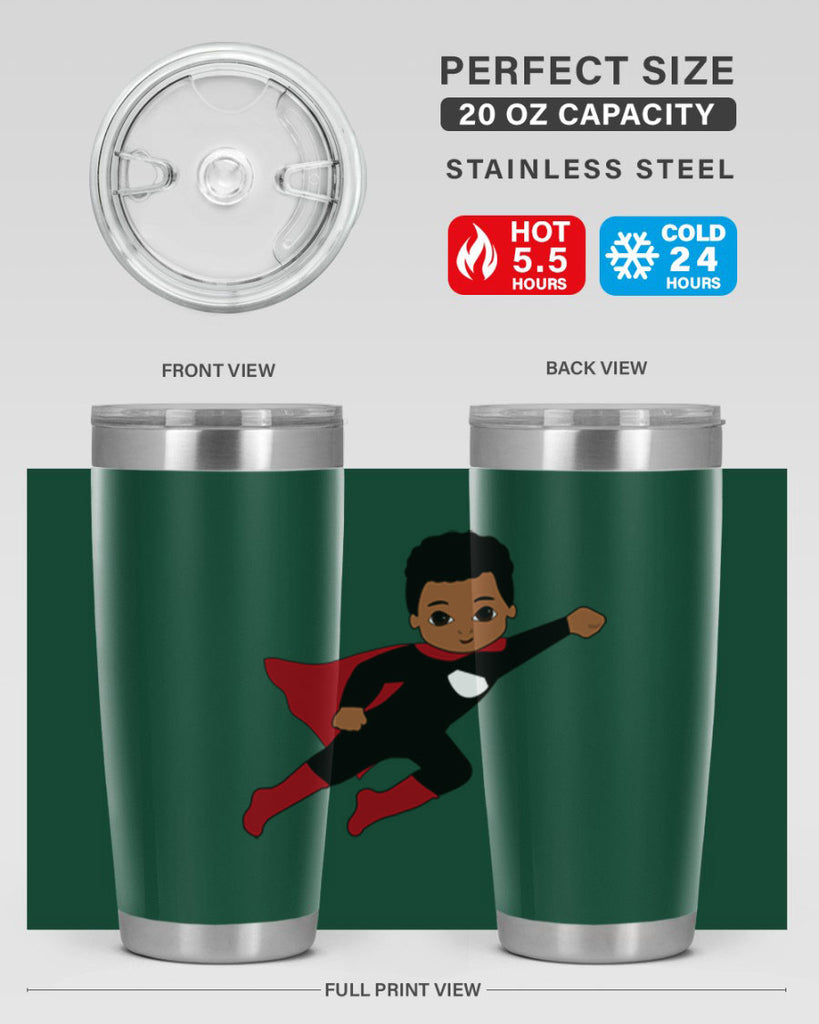 super kid 5#- black men - boys- tumbler