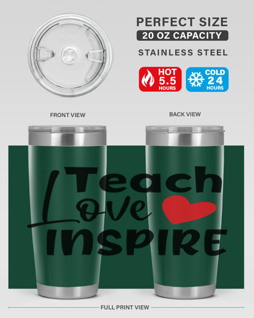 teach love inspre Style 146#- teacher- tumbler