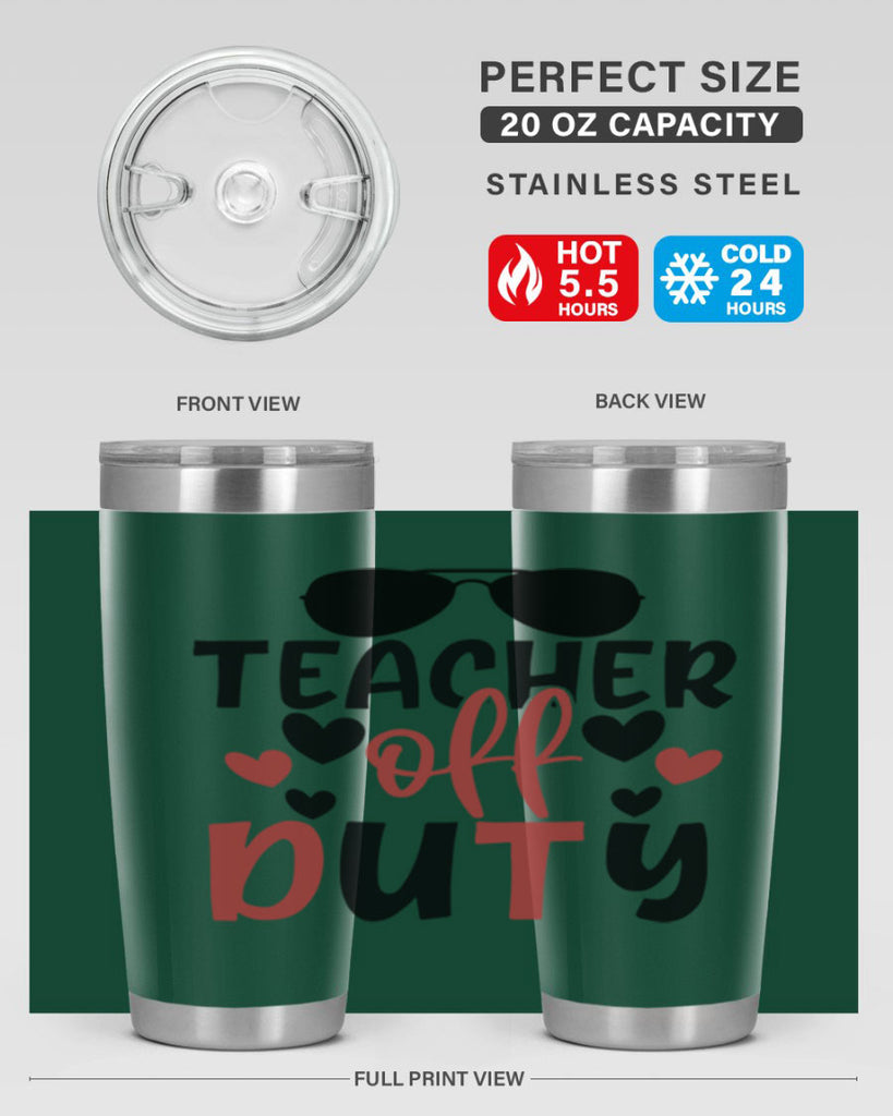 teacher off duty Style 205#- teacher- tumbler