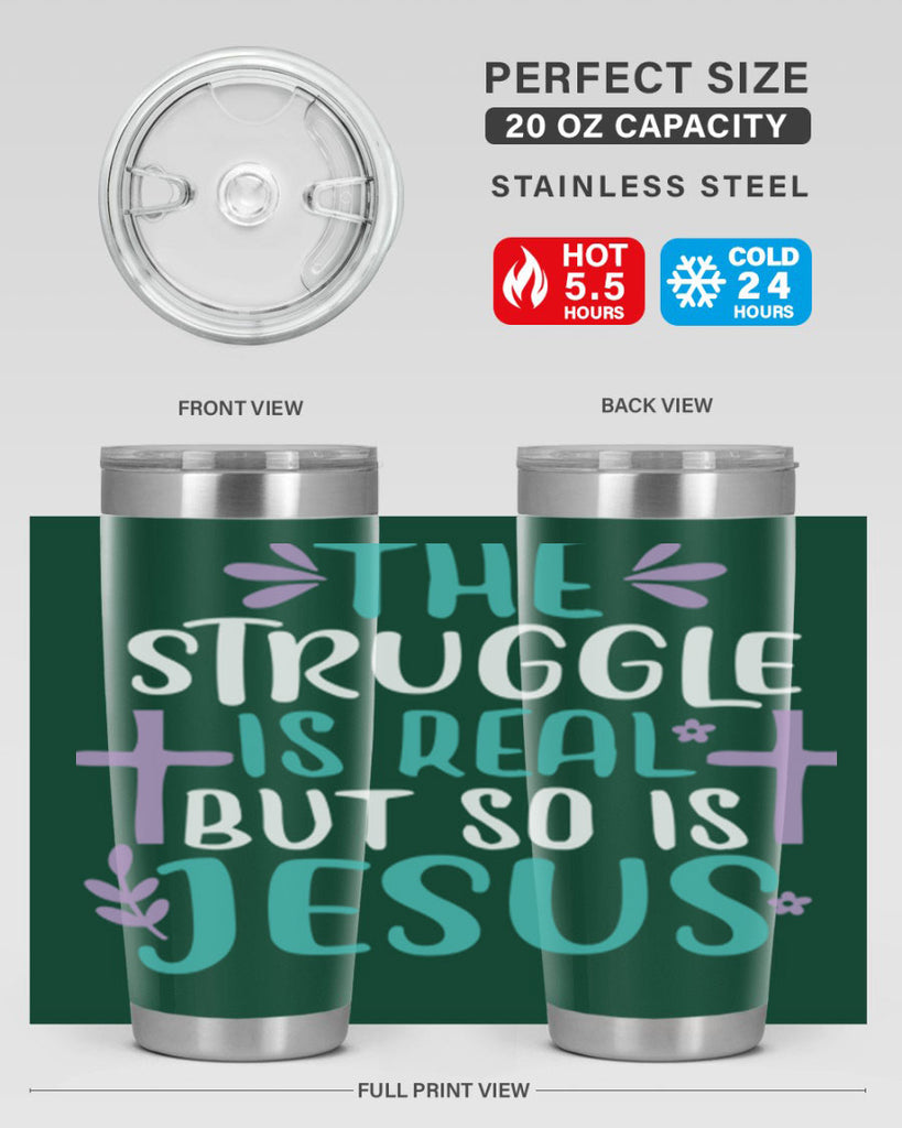 the struggle is real but so is jesusss 3#- easter- Tumbler