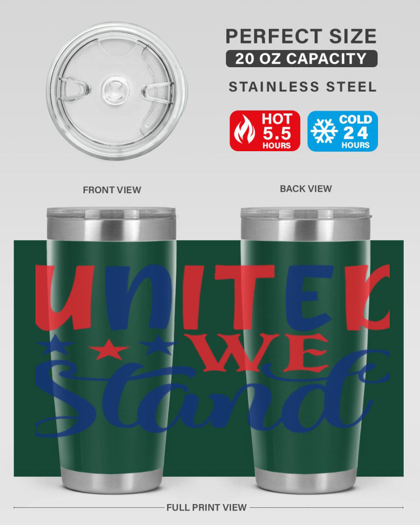 united we stand Style 75#- Fourt Of July- Tumbler
