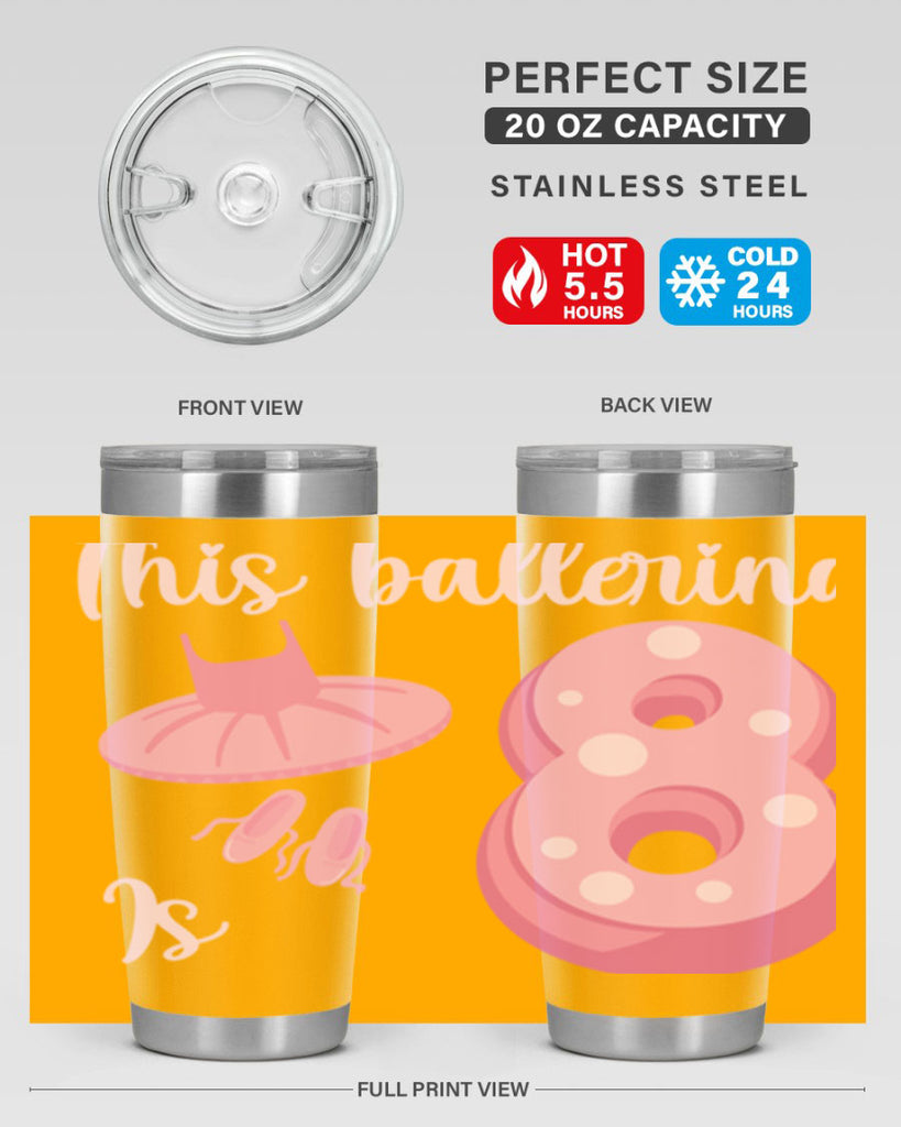 8th Birthday Ballet Dancer Ballerina 2#- ballet- Tumbler