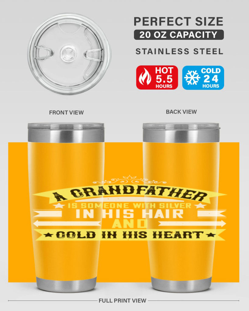 A grandfather is someone with silver 88#- grandpa - papa- Tumbler