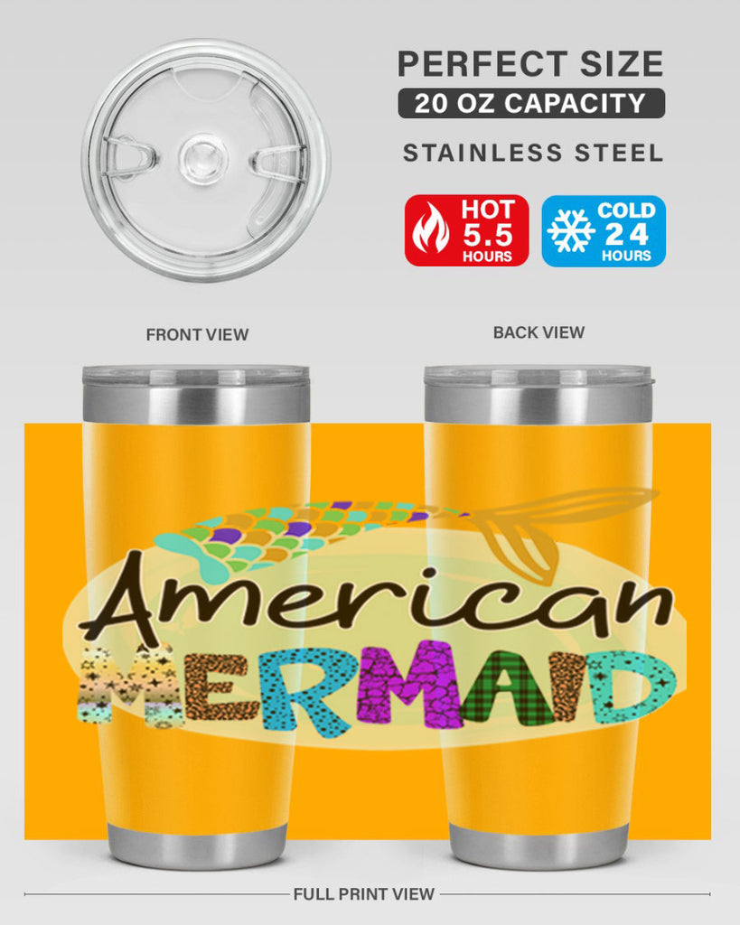 American Mermaid 14#- mermaid- Tumbler
