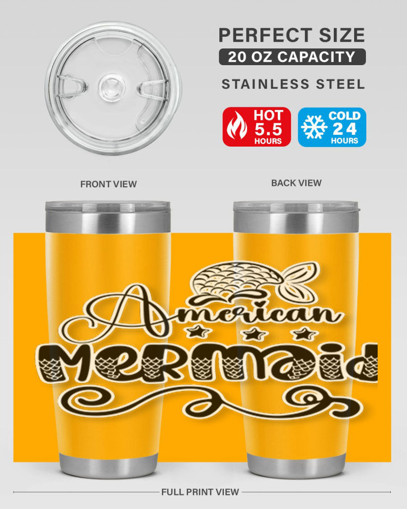 American Mermaid 15#- mermaid- Tumbler