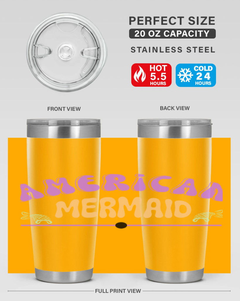 American Mermaid 16#- mermaid- Tumbler