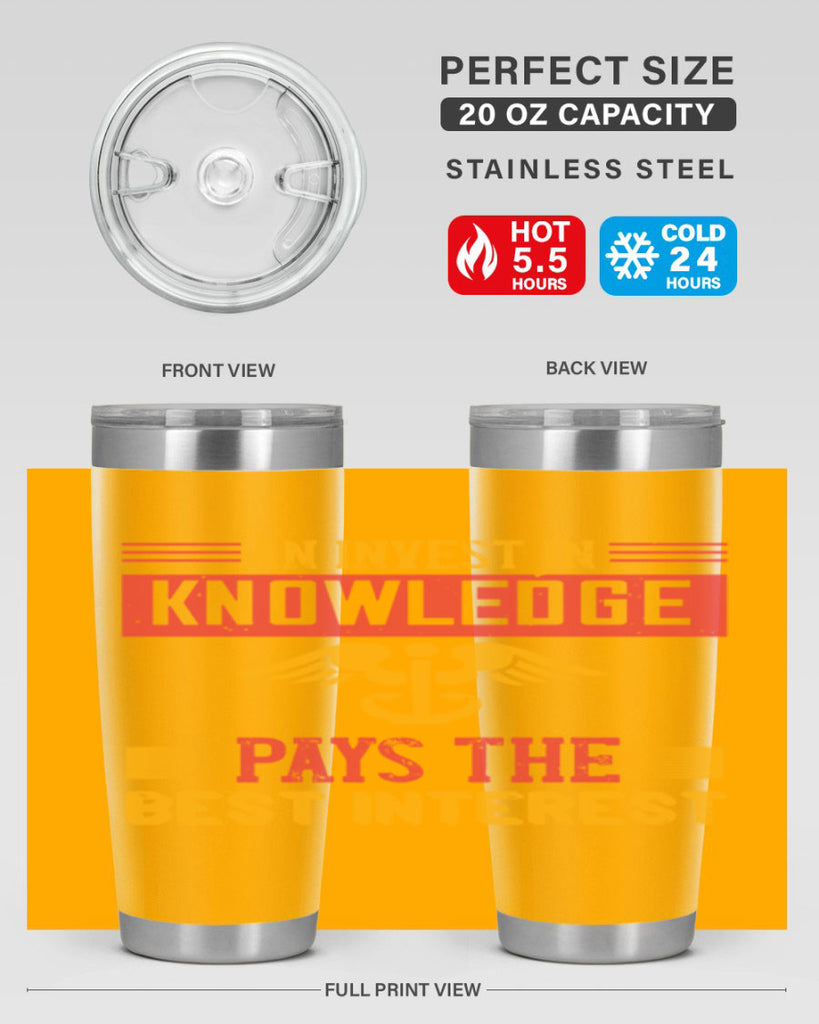 An invest in knowledge pays the best interest Style 228#- nurse- tumbler